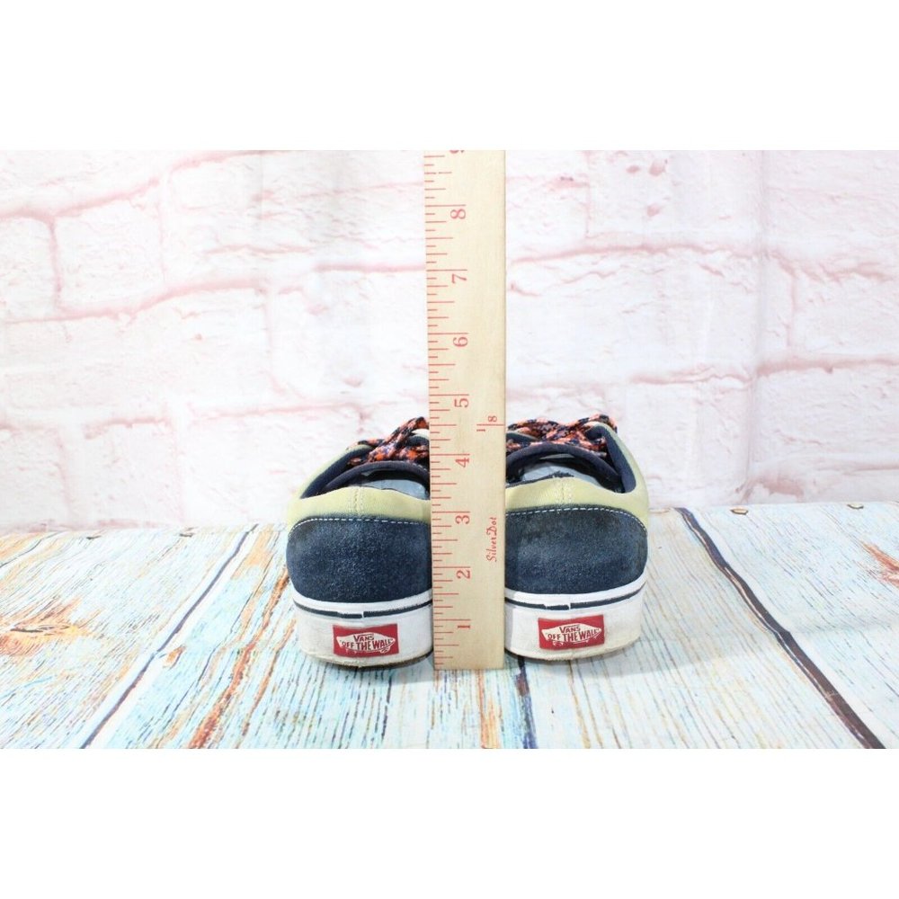 Vans Blue Green Suede Fabric Low Top Skateboarding Sneakers Shoes Size M 6.5 L 8 - Picture 8 of 9